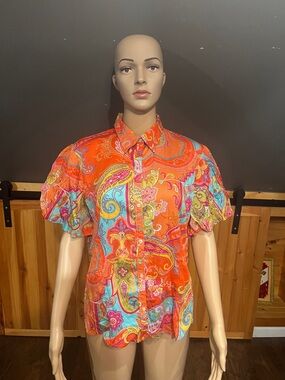 Lauren Ralph Lauren Paisley-print button-up Blouse
